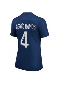 Paris Saint-Germain Sergio Ramos #4 Fotballdrakt Hjemme Klær Dame 2022-23 Korte ermer